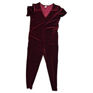 Smash + Tess Red Velvet Romper Sz S